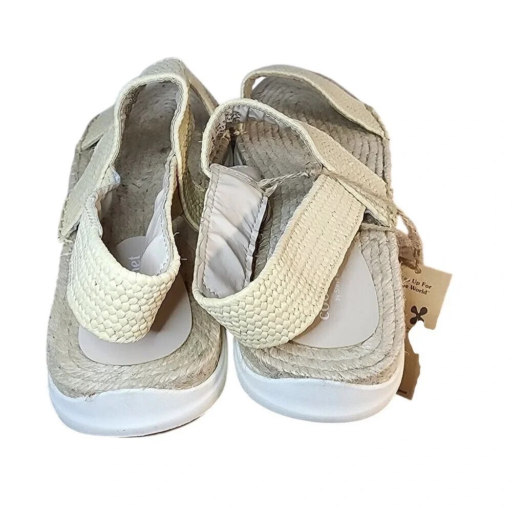 Cool Planet Steve Madden Sirrius Espadrille Sandals 8.5M Raffia Slingback NWT‎